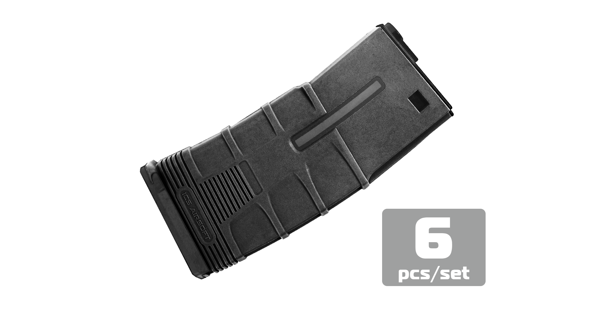 【MA-243】T戰術高容量彈匣 (300發; 6入/組) - 黑色